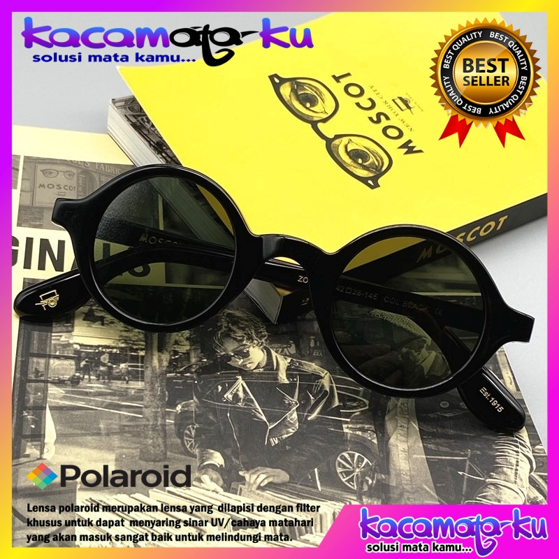 Kacamata Sunglasses Moscot Zolman Sun Bulat Polarized Round Vintage