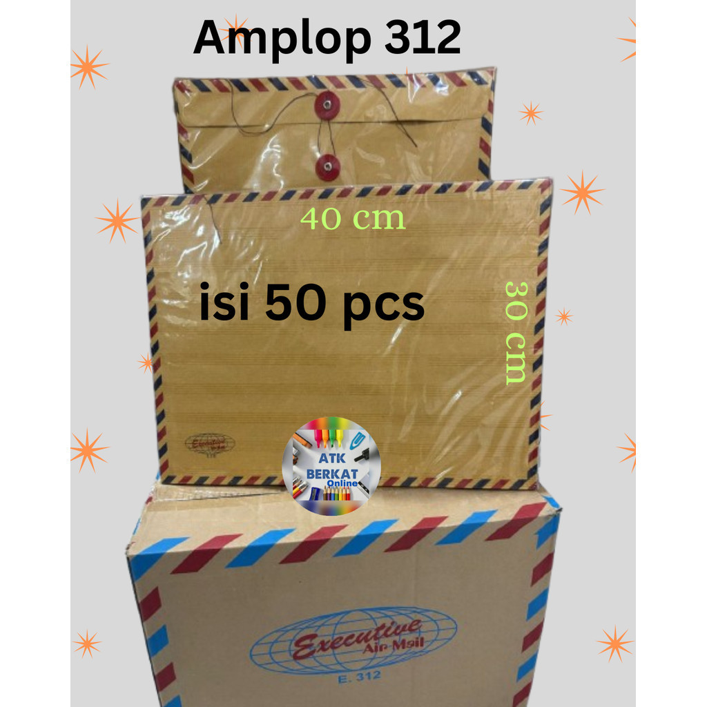 

Amplop Coklat Air Mail Tali Executive 312 Isi 50