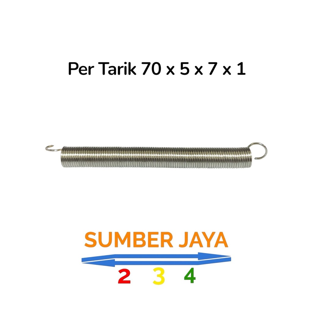 Per Tarik Panjang 70 MM Diameter Kawat 1 MM Pir Pegas Spring Peer Lentur 5 X 7 X 1 TERMURAH