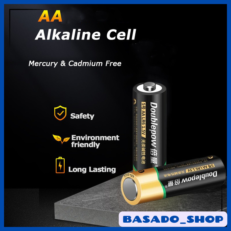 Doublepow Baterai Sekali Pakai AA No.5 LR6 1.5V Alkaline 2 PCS