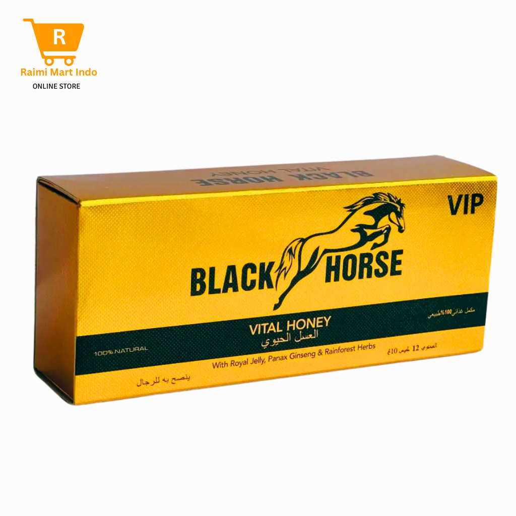 

Black Horse VIP Honey Malaysian Honey One Box With 12 Sachets From Vital Honey Royal