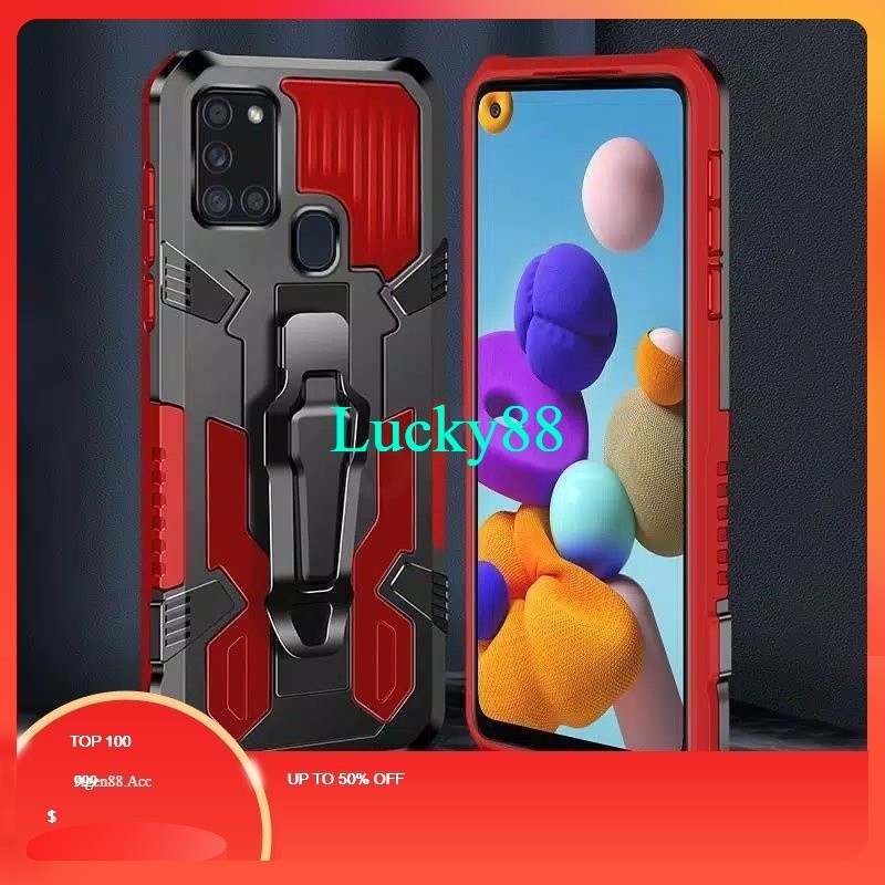 [ Oppo F9 / F11 Pro / F17 ] Hard Case Robot i-Crystal / Casing Armor Kickstanding Clip / CASE ROBOT 