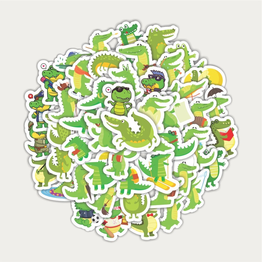 

Sticker Pack Sticker Hewan Buaya | Sticker TUMBLR | Stiker LAPTOP KOPER HELM