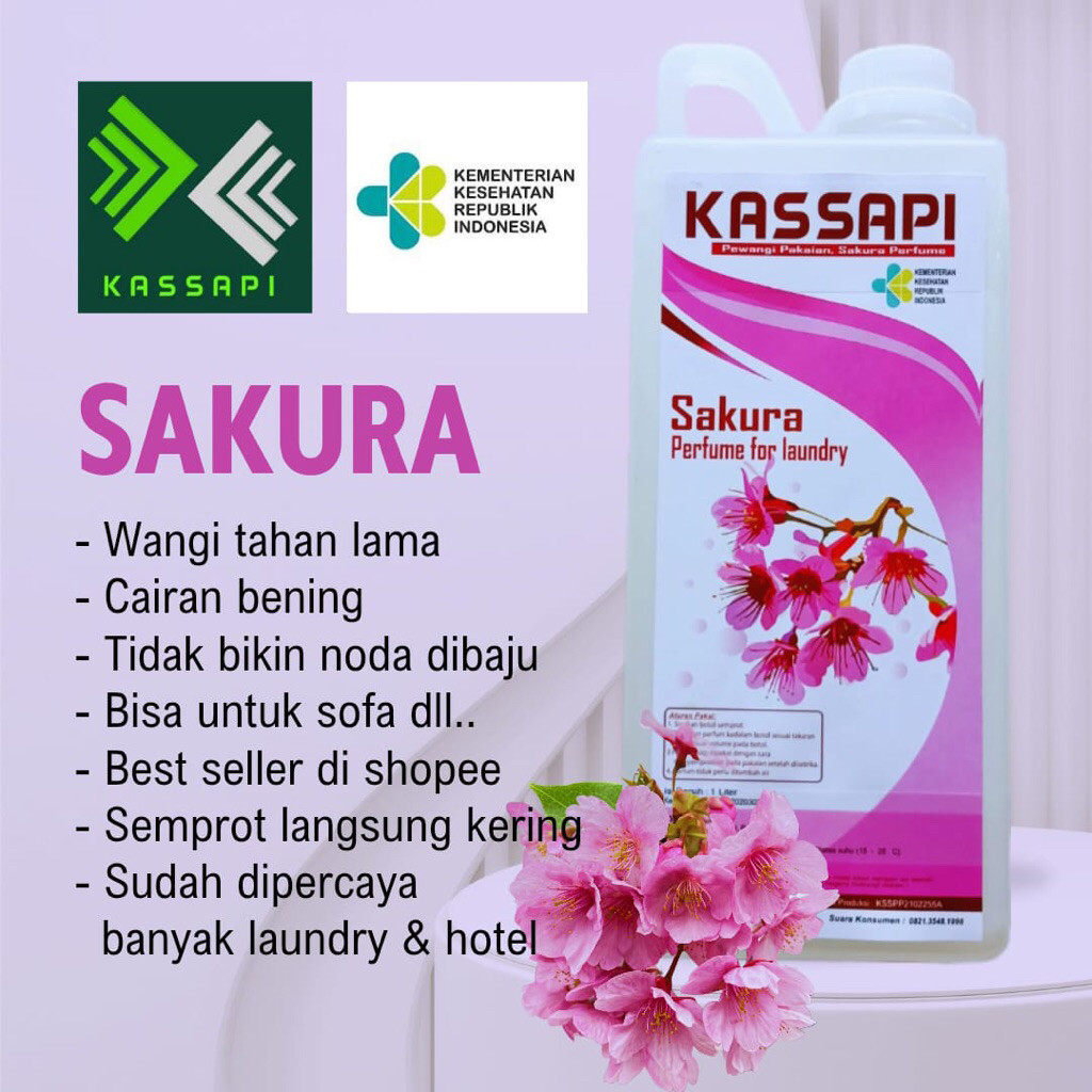 Pewangi / Parfum Laundry Kassapi Sakura - Parfum Sakura 1 Liter