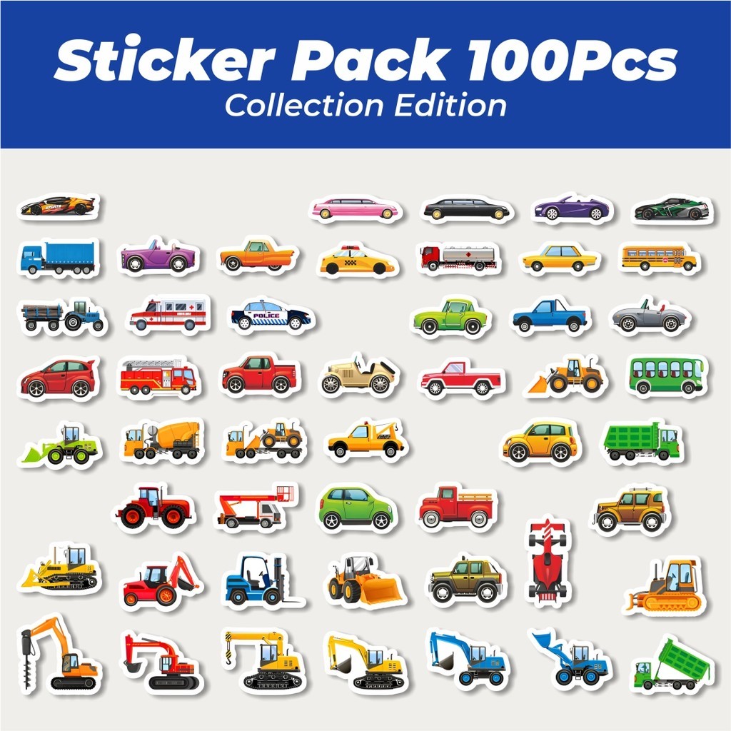

Hot Stiker Vehicle Series [Seri Kendaraan] Lucu Anti Air Stikers Berperekat Waterproof Sticker Decal Buat Motor Helm Buku Journal Koper Casing HP Laptop Botol Minum