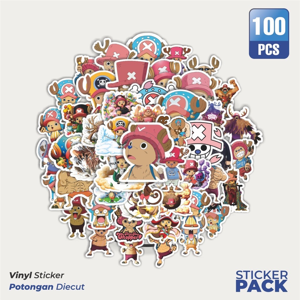 

Stiker Vinyl Stiker Anime Kartun Tony Tony Chopper One Piece Waterproof Aesthetic- Untuk Laptop, Motor, dan Helm - Paper Stationery Pack