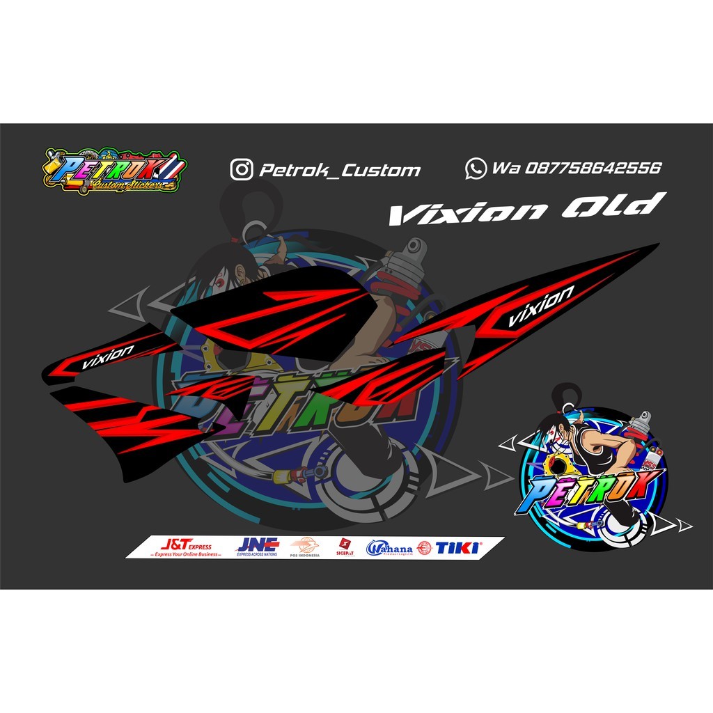 Striping Stiker Vixion old variasi Racing