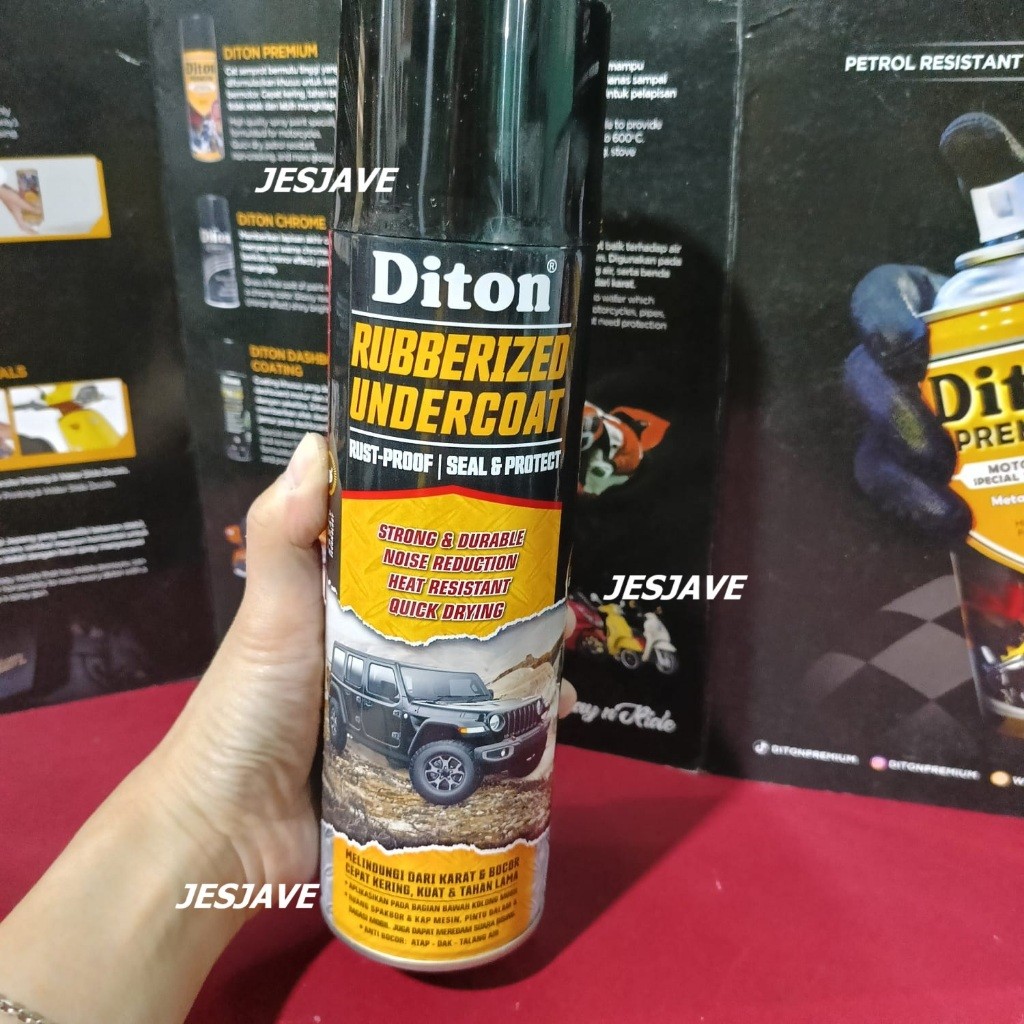 Diton Rubber Undercoat Diton Rubberized Undercoat Cat Semprot Lapisan Rubberized Undercoat (500ml)