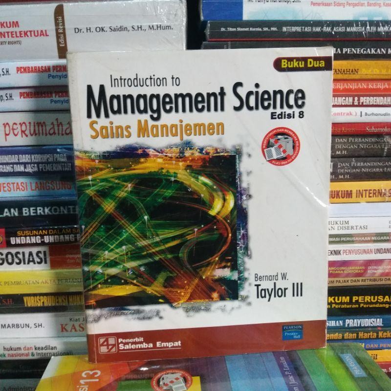 ORIGINAL SAINS MANAJEMEN  2 EDISI 8 BERNARD W TAYLOR