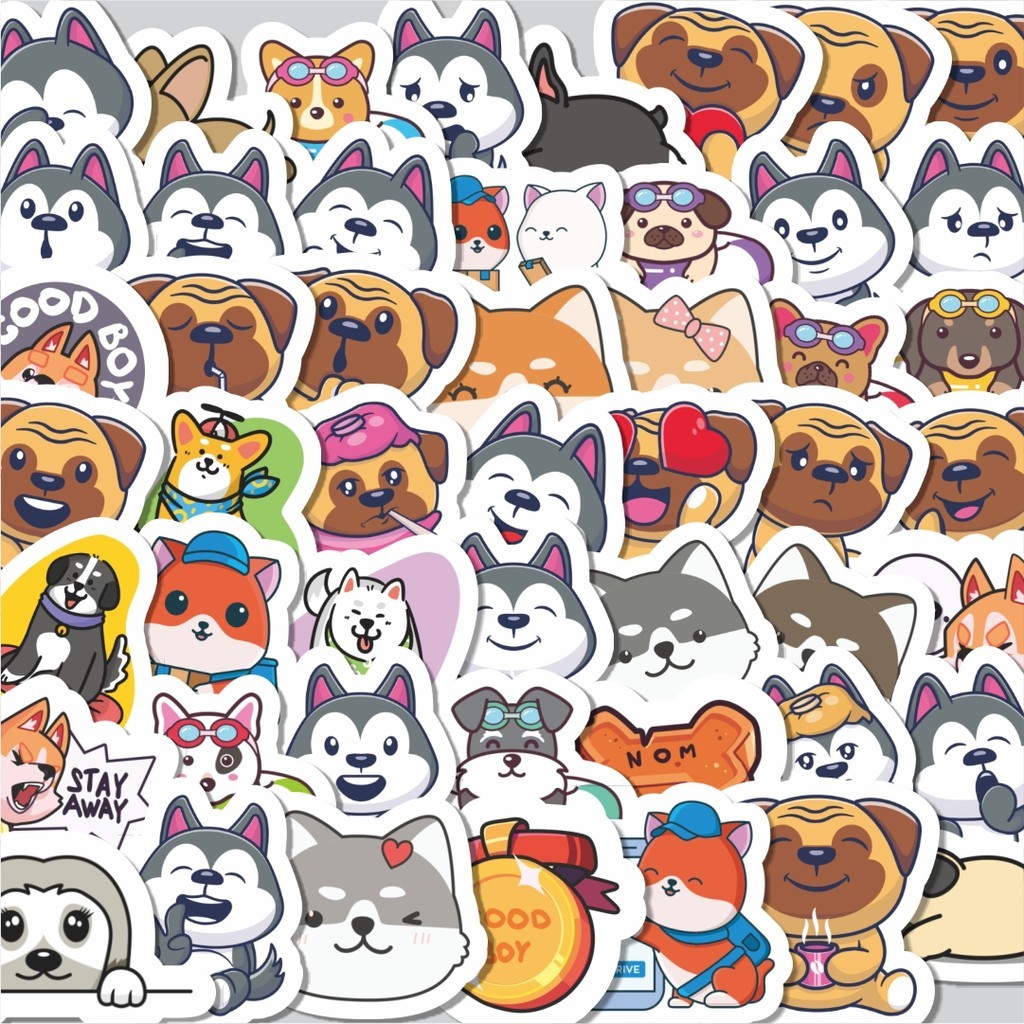 

Stiker Cutting Pack Stiker Super Kawai Doggy [Anjing Lucu] Isi 100Pcs Series Aesthetic Lucu Keren Untuk Koper Bahan Vynil
