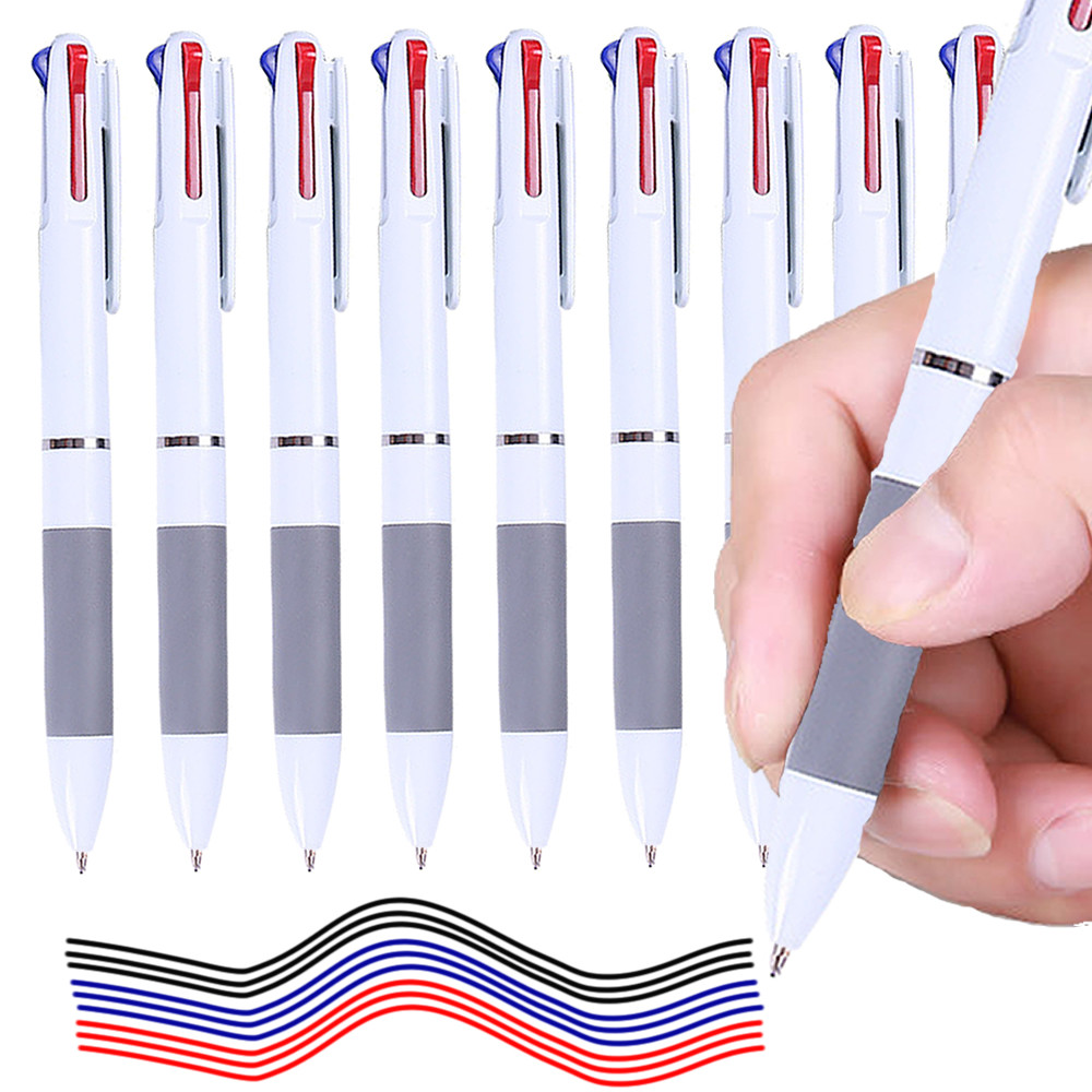 

3 in 1 Red/Black/Blue Ink Color 0.7mm Student Ballpoint Pens Ball Point Writing Stationery Fine School Supplies Pencils Office