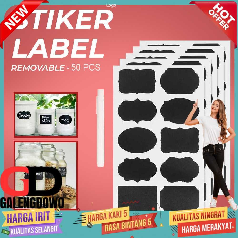 

ALLOYSEED Stiker Label Blackboard Papan Tulis Removable 50 PCS - TH002