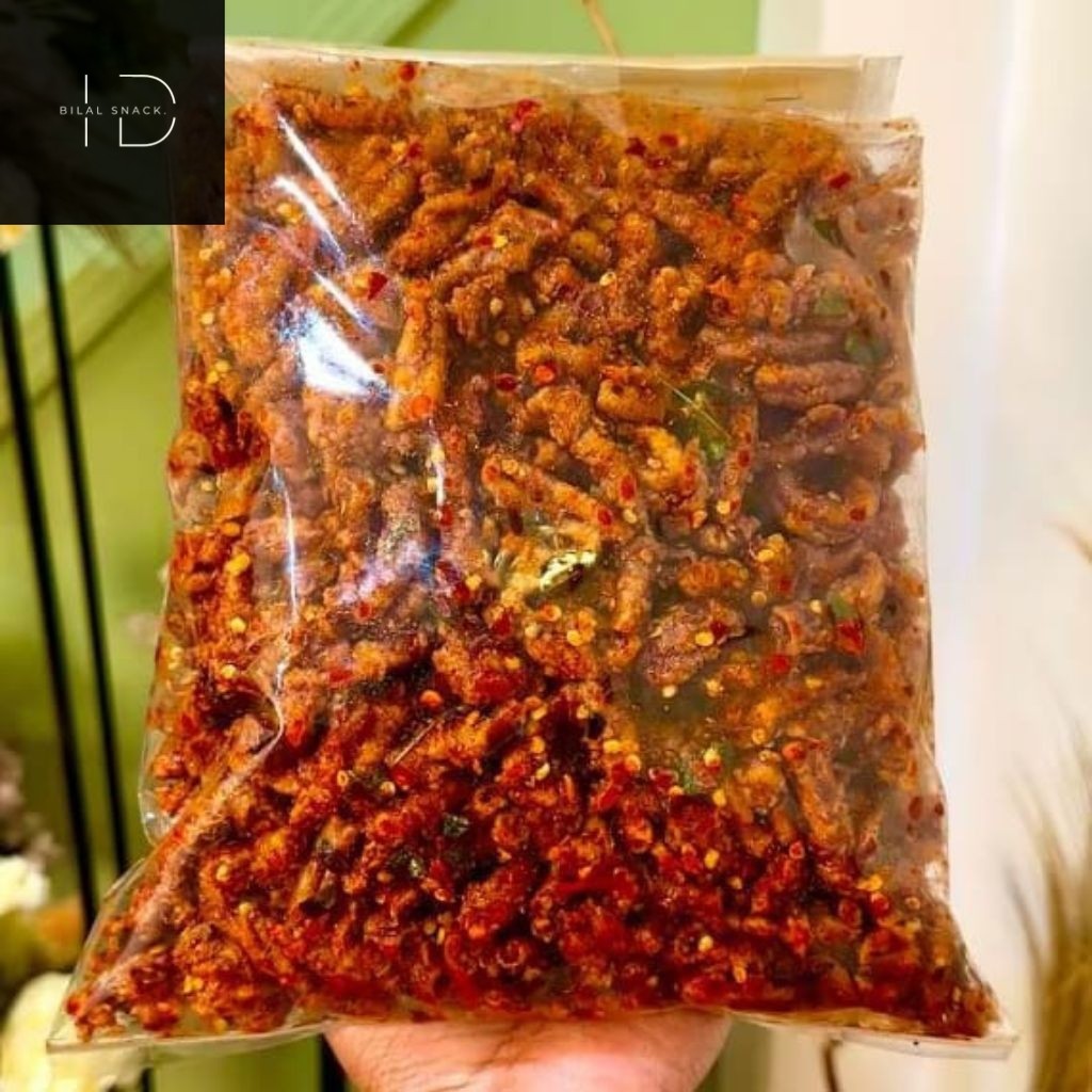 

KRIPIK USUS / USUS KRISPI PEDAS DAUN JERUK 500 GRAM