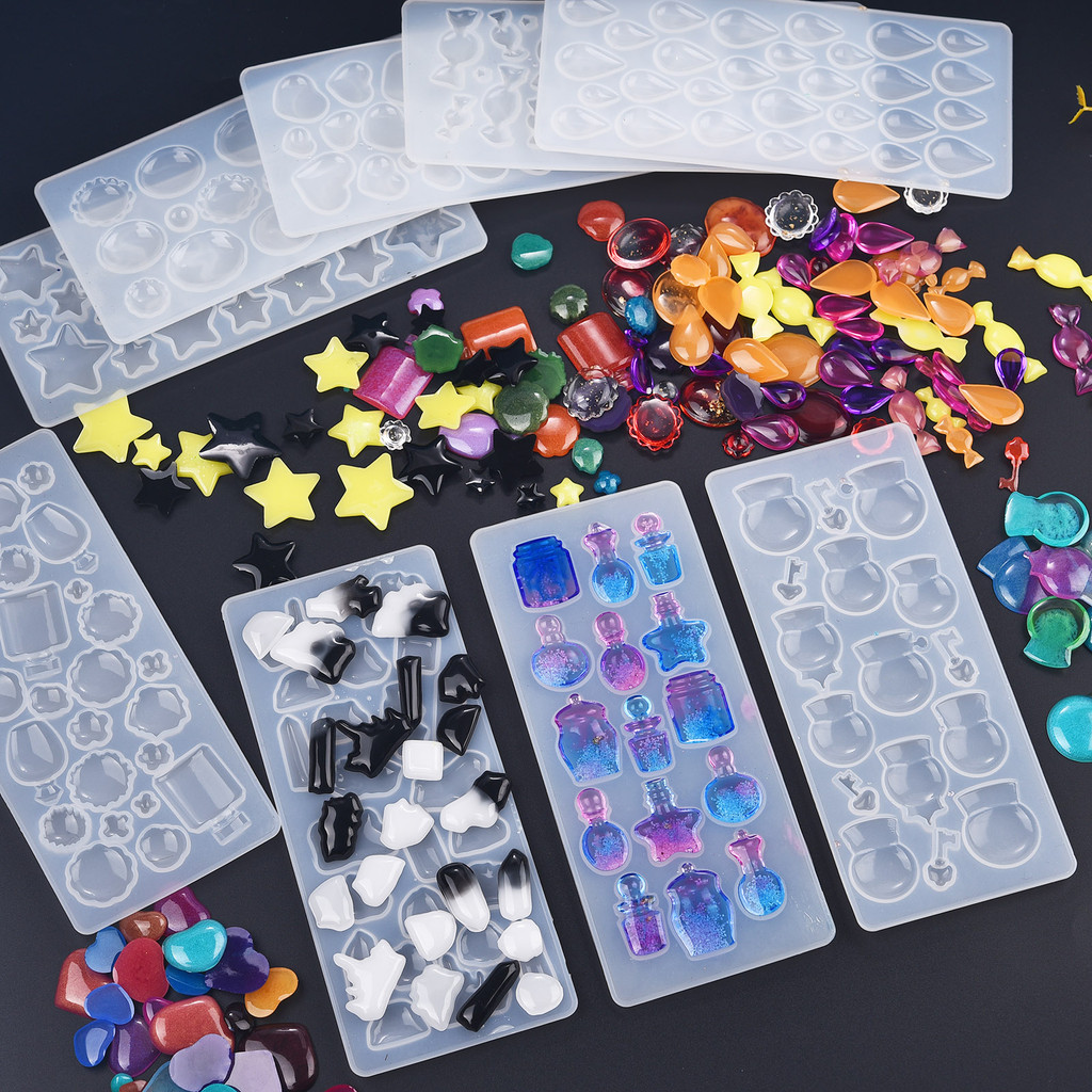 

Crystal Patch Silicone Mold Heart Water Drop Shape Patch Resin Mould For DIY Epoxy UV Resin Cabochon Jewelry Making Accessories