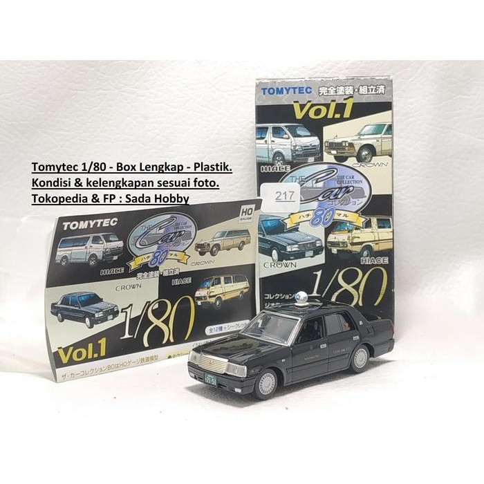 IP3... Tomytec The Car Collection 1/80 Toyota Crown Nihon Kotsu Taxi Hitam HO Scale 2ND