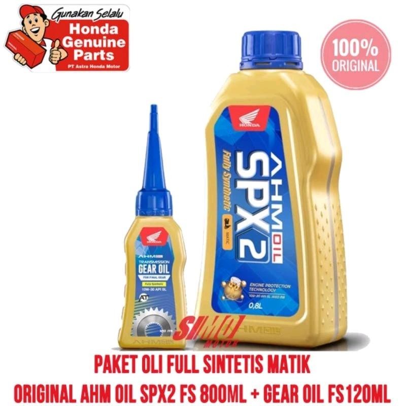 LF PAKET OLI FULL SINTETIS MATIC 0.8 0.65 ml 800ML 650ML + OLI GARDAN 120ML SPX 2 SPX2 ORIGINAL MURA