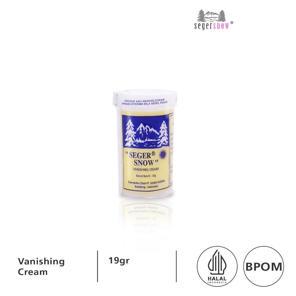 Seger Snow Vanishing Cream Botol Besar 19gr 12 Pcs Mengandung Glacerin Melembabkan Kulit SPK Perawat