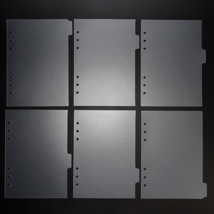 

A5 A6 Transparent Paper Index Divider 6 Holes For Binder Planner Notebook Stationery Notebook Paper Divider Accessories