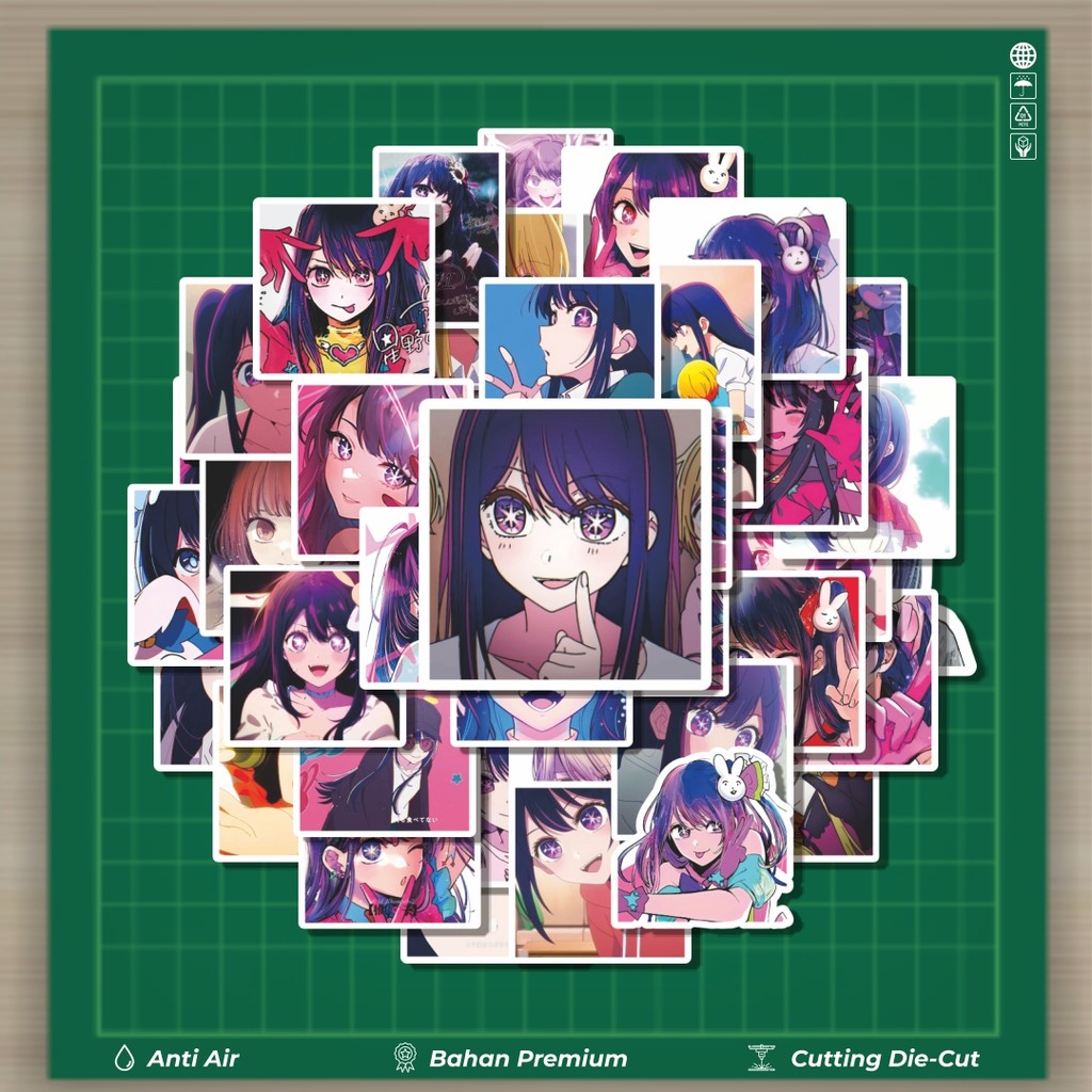 

HOT 50 PCS STIKER Stiker Anime Oshi no Ko (Ai Hoshino) Stiker Fashion Cars Decal Dingin Kartu Album Custom Vinyl Anti Air- Sticker Aesthetic Buku Journal Koper Casing HP Tablet Laptop Helm Motor Botol Minum