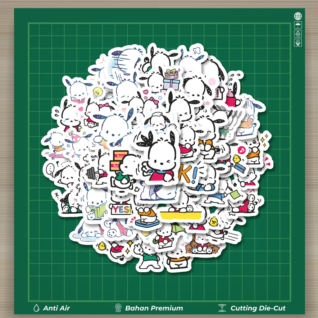 

HOT 50 PCS STIKER Stiker Kartun Pochacco Versi 1 Stiker Fashion Cars Decal Dingin Kartu Album Custom Vinyl Anti Air- Sticker Aesthetic Buku Journal Koper Casing HP Tablet Laptop Helm Motor Botol Minum