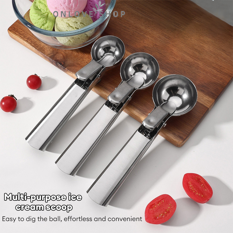 

Sendok Es Krim Stainless Steel Sendok Bola Penggali Buah Kreatif Multifungsi ONLOVE