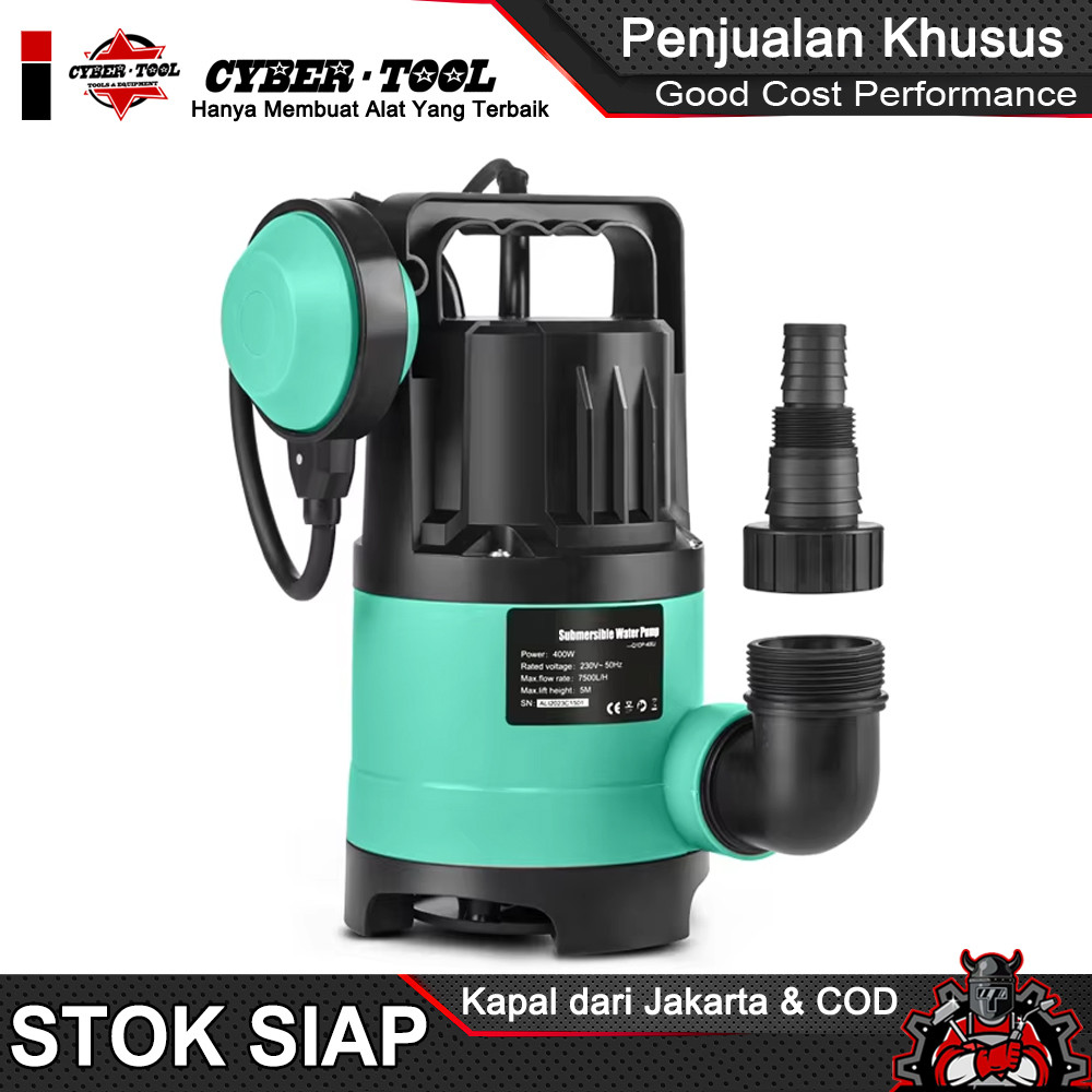 Pompa Celup Otomatis 400W – Submersible Pump untuk Air Bersih & Kotor, Cocok untuk Kolam, Sumur & Ba