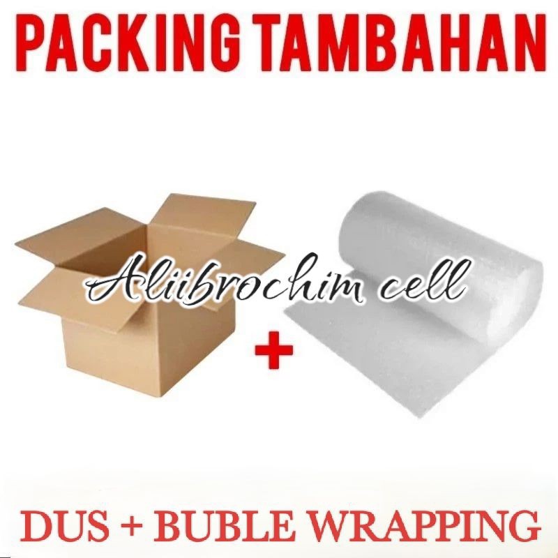 

Packing Tambahan DUS + Buble Wrapping Untuk Pengaman Paket Dari kerusakan
