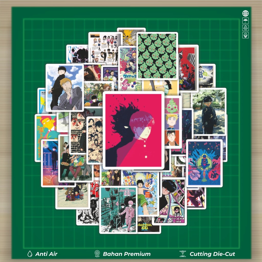

HOT 50 PCS STIKER Stiker Mob Psycho Stiker Fashion Cars Decal Dingin Kartu Album Custom Vinyl Anti Air- Sticker Aesthetic Buku Journal Koper Casing HP Tablet Laptop Helm Motor Botol Minum