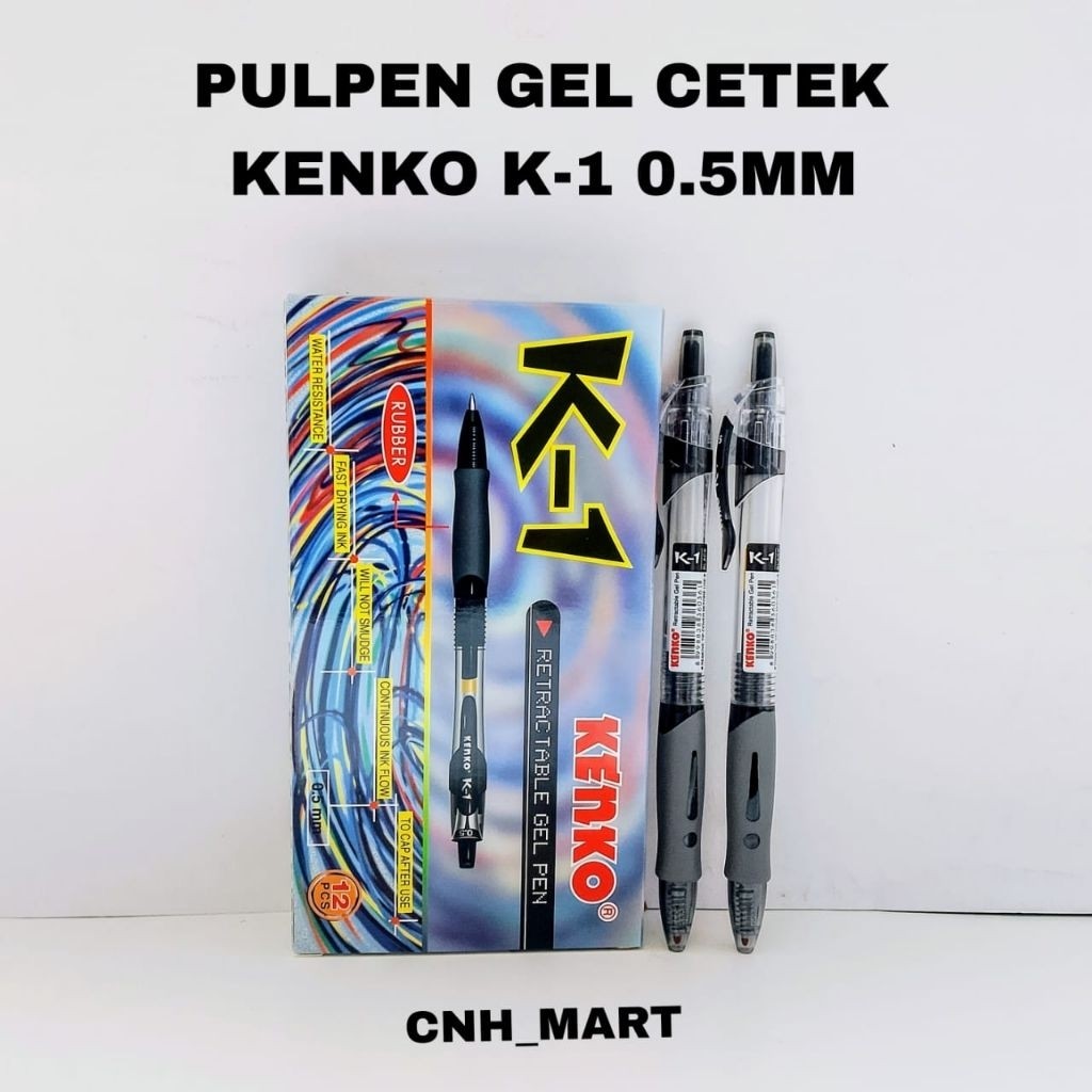 

(12PCS)Pulpen Kenko K-1 - Pen Gel KenkoCO