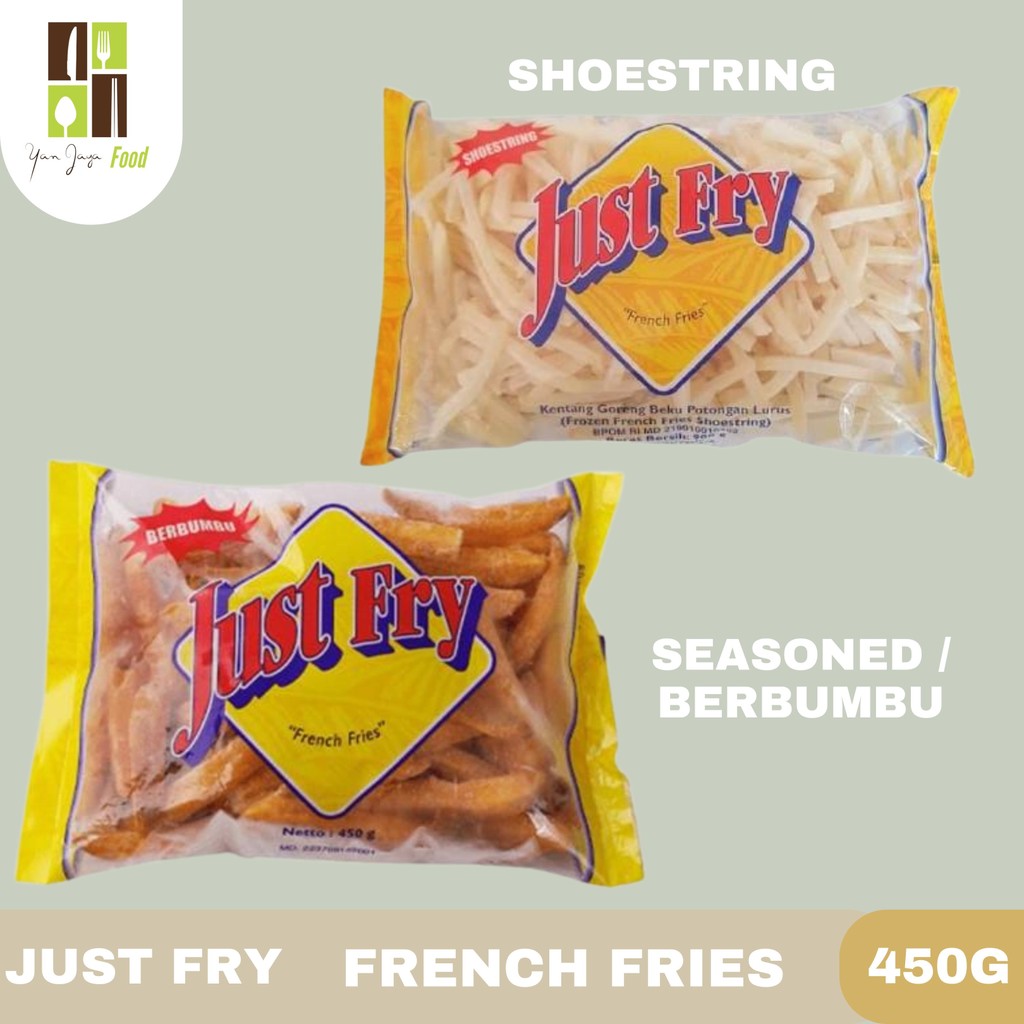 

Just Fry French Fries 450g / Kentang Shoestring / Kentang Berbumbu / Seasoned / Kentang Goreng /