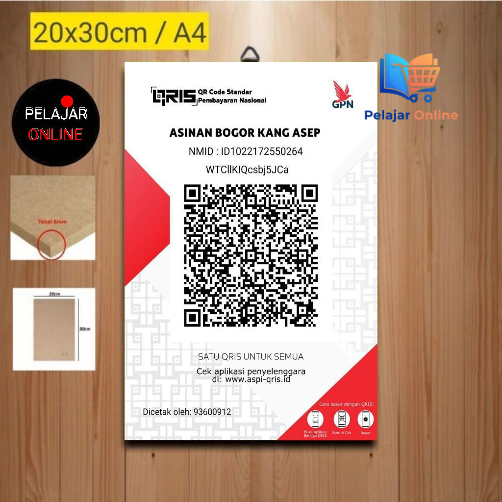 Cetak Stiker Barcode Qris