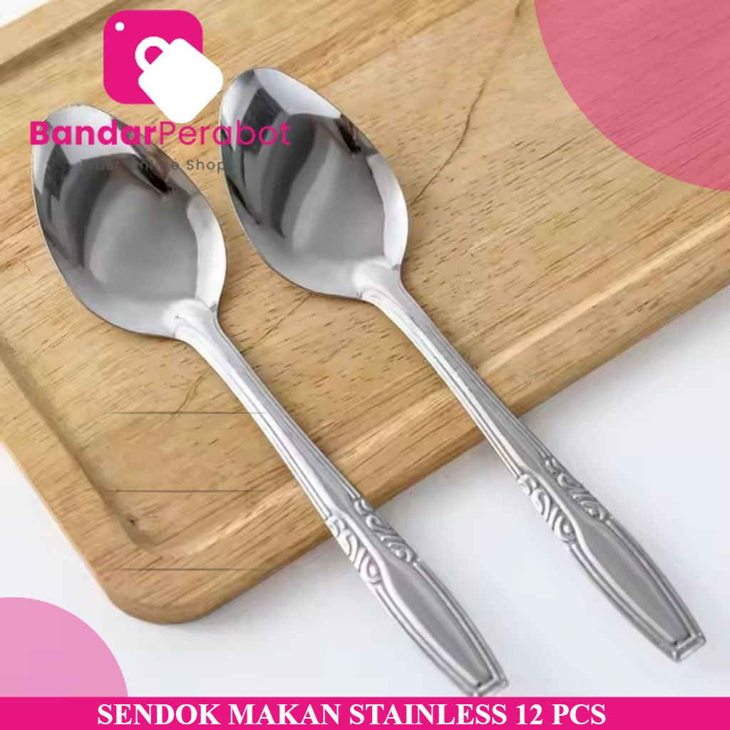 Sendok Makan Biasa Stainless 1 Lusin/Sendok Makan Lusinan/Sendok Makan Biasa