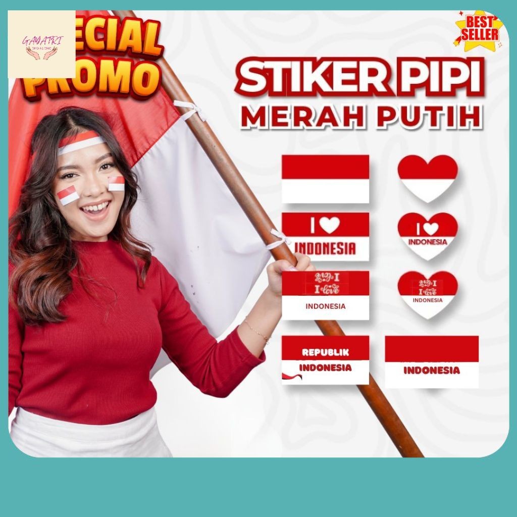 

Serba Agustus / [3 Lembar/ 90-96 Pcs] Sticker Pipi Bendera Merah Putih Stiker 17 Agustus Dirgahayu Ri Sticker Indonesia Sticker Pipi Indonesia