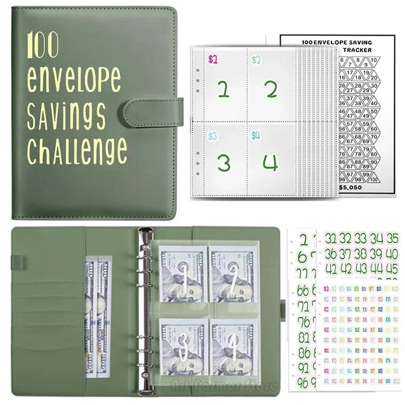 

100 Envelope A5 Challenge Binder Easy & Fun Way To Save $5,050 Savings Challenge Binder Couple Budget Binder with Cash Envelopes