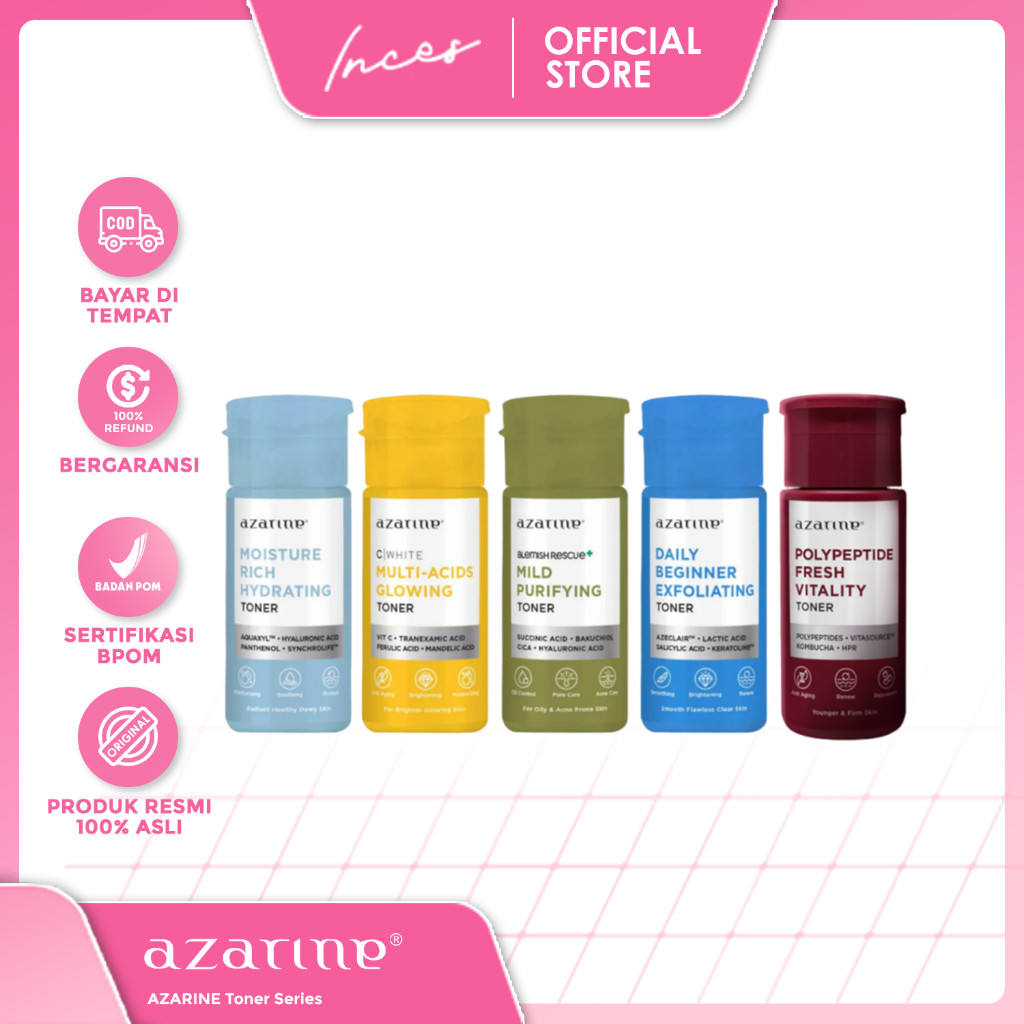 𝒇𝒂𝒓𝒎𝒂  - AZARINE Toner | Azarine Daily Beginner Exfoliating Toner | Azarine Moisture Rich Hydrating 