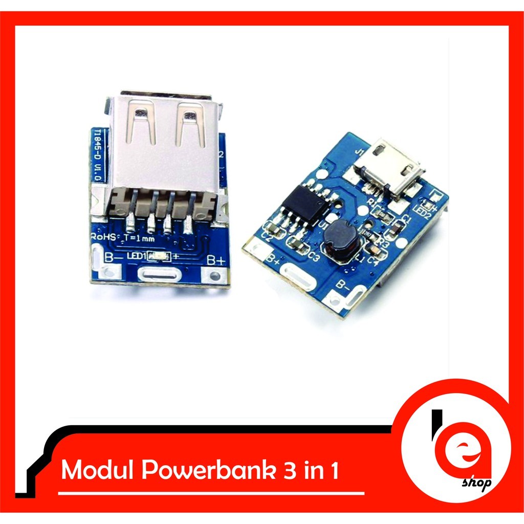 Abe Step Up Modul Powerbank 3 in 1 Charger Step Up Proteksi power Bank