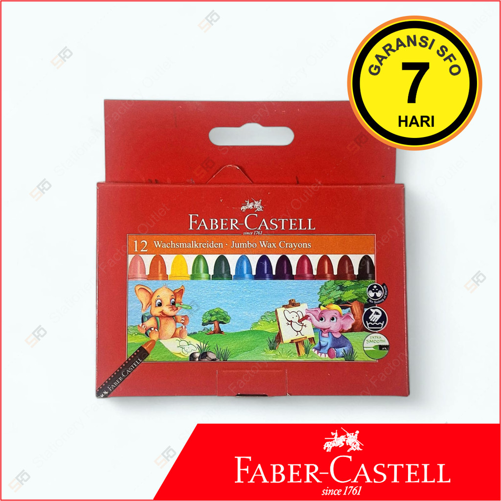 

Crayon Wax Jumbo Faber Castell Isi 12
