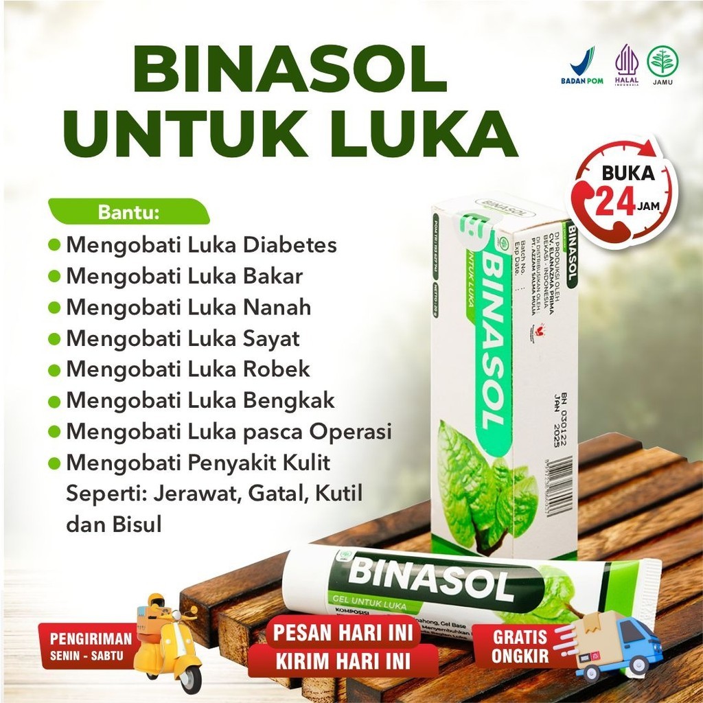 Binasol Gel Obat Salep Luka Diabetes Pasca Operasi Bekas Luka