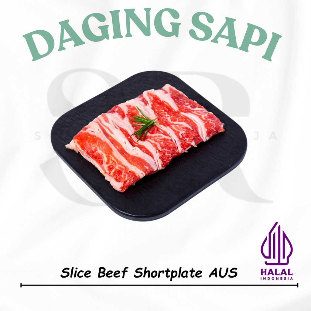 

Slice Beef Shortplate (AUS) / Daging Sapi Slice Tipis Halal Frozen 500 gr