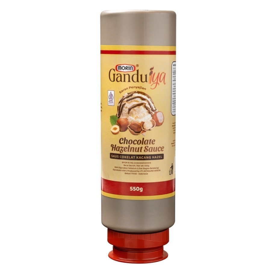 

Chocolate Hazelnut Sauce Ganduiya Morin / Saus Coklat Hazelnut Ganduiya Morin - 550 Gram