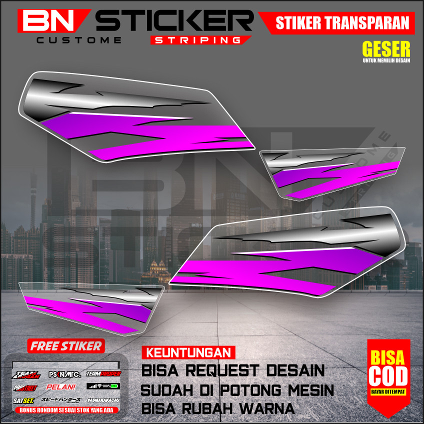 STRIPING DECAL RX KING FACELIFT CUSTOM TRANSPARAN STRIPING RX KING VIRAL UV PREMIUM MAX DECAL IX-76