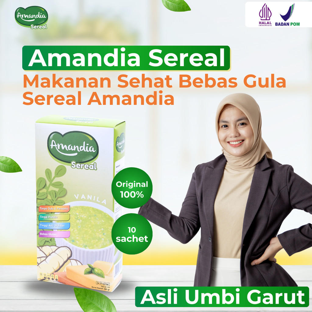 

Sereal Sehat Amandia 300g, Gluten Free, Aman Penderita Diabetes, Indeks Glikemik Rendah, Resmi Halal BPOM