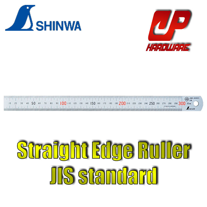 

SHINWA Stainless steel ruler with red numbers JIS