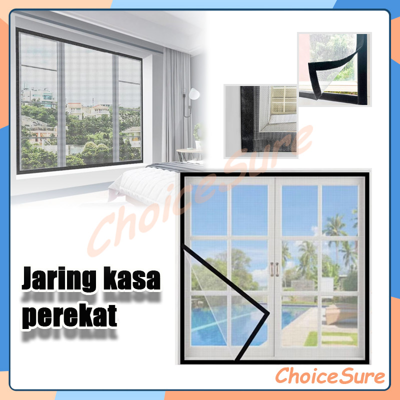 Tirai Jendela Anti Nyamuk Kasa Nyamuk/Jendela Kasa Dilengkapi Dengan Velcro/Magnetic Insect Scren