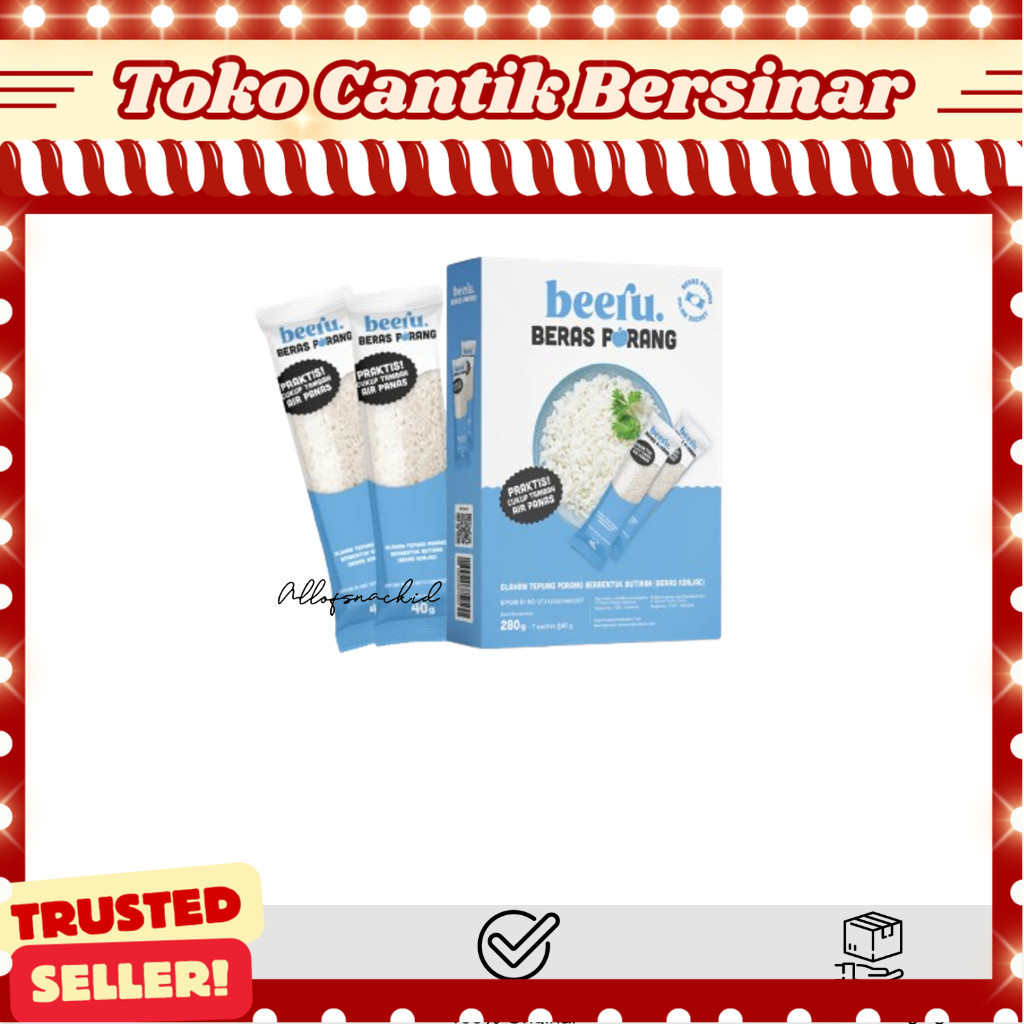 

Beeru - Beras Porang - Box isi 7 saset - Shirataki Konjac Rice Beras Berkualitas Tinggi