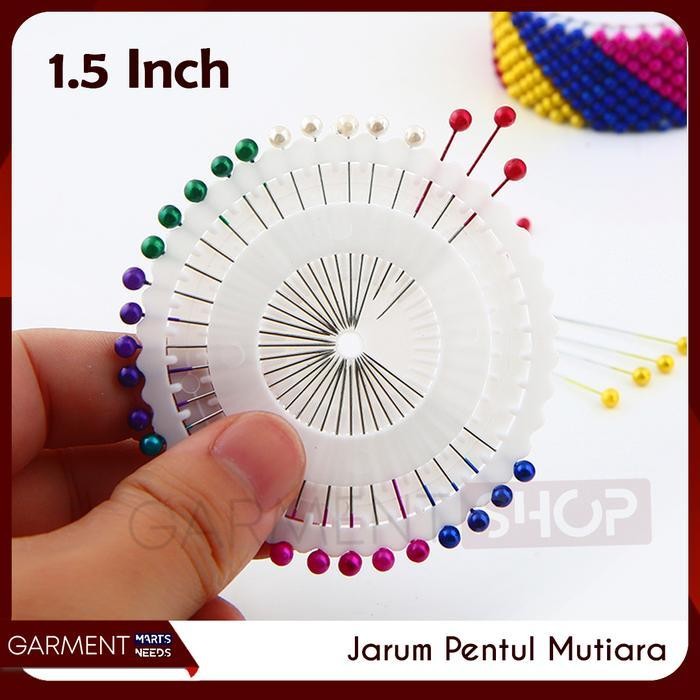 

[Produk Baru Berkualitas Garansi] Jarum Pentul Mutiara Warna Warni 1.5 INCH Paling Laris