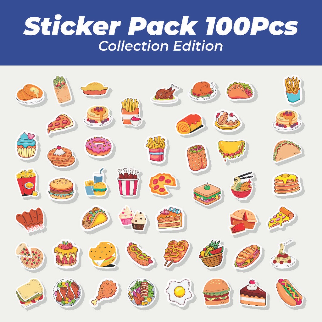 

Hot Stiker Mix Delicious Food [Campur Makanan Lezat] Lucu Anti Air Stikers Berperekat Waterproof Sticker Decal Buat Motor Helm Buku Journal Koper Casing HP Laptop Botol Minum