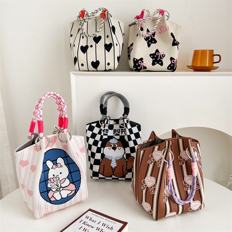 Tas Rajut Knitted Mini Bag Korea Tas Fashion Korea Wanita Kekinian