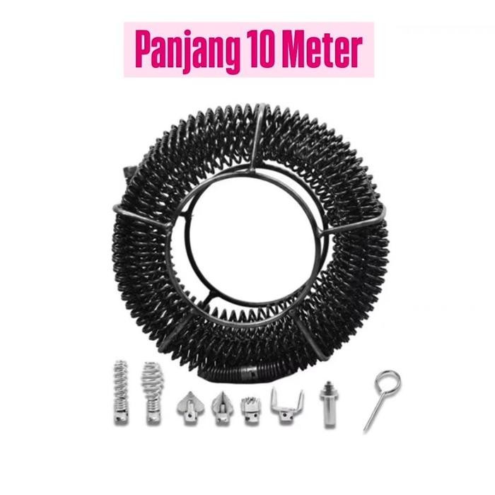 [TERLARIS] Kawat spiral alat pembersih pipa saluran air mampet 10 Meter Pipe Cleaner - Alat Pembersi