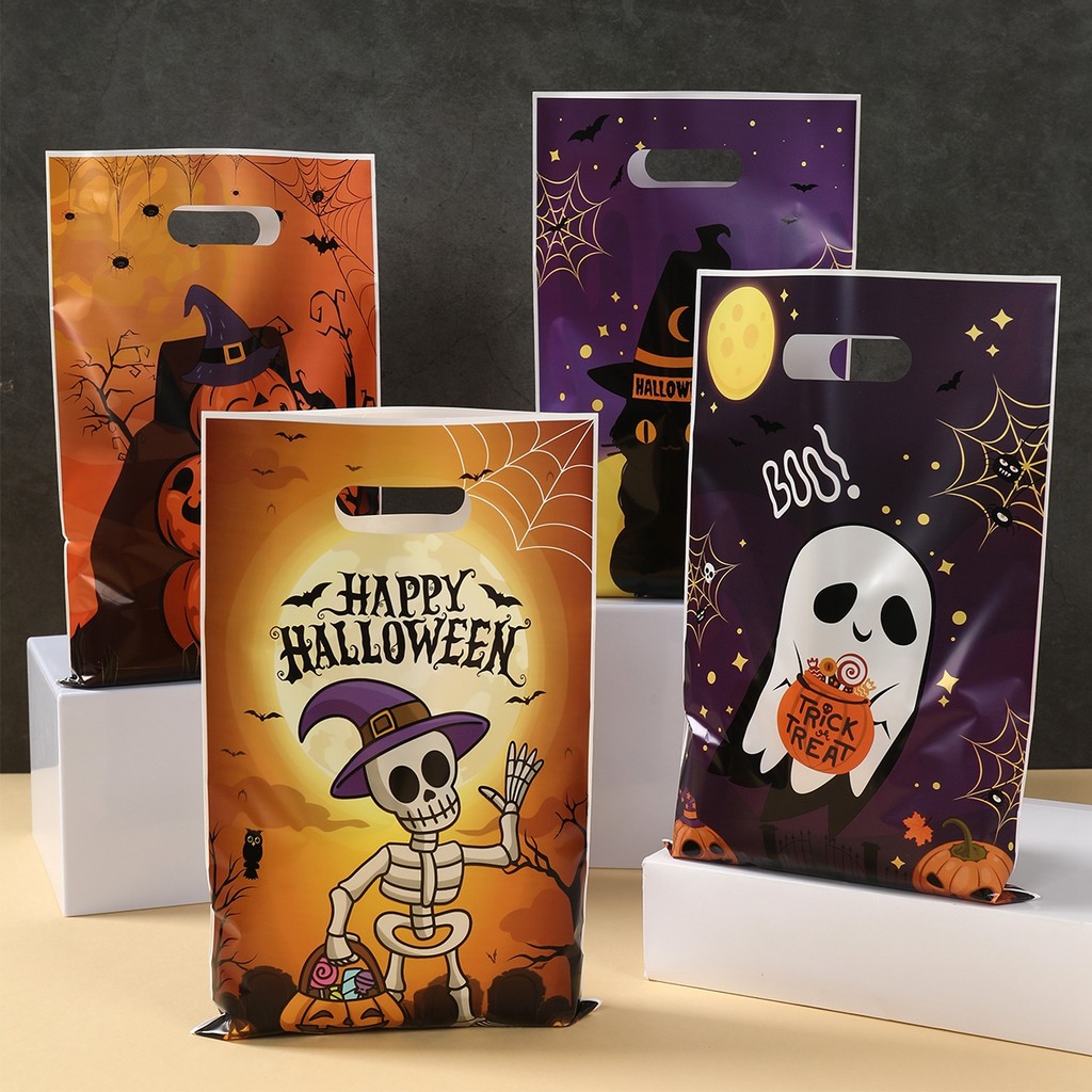 

Halloween Boo Candy Bag Ghost Pumpkin Castle Table Decoration Trick or Treat Birthday Party Gift Cookie Packaging Bag Supplies